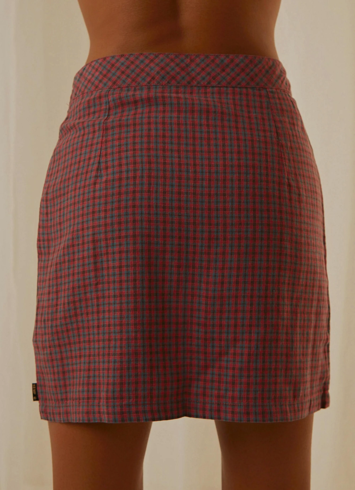 Afends New & Most Loved Highland Check Mini Skirt - Red 6 Afends New & Most Loved Highland Check Mini Skirt - Red