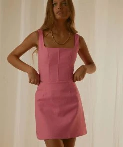 Peppermayo Exclusive New & Most Loved Rooftop Drinks Mini Skirt - Pink - Pre-Order