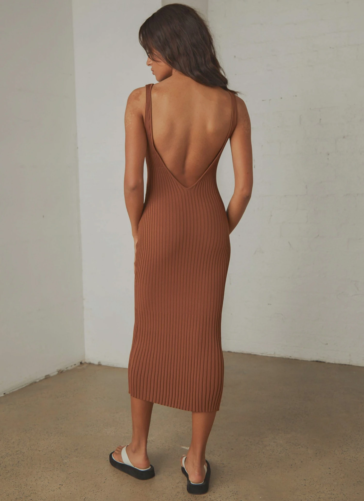 Peppermayo Take Me Away Midi Dress - Brown 5 Peppermayo Take Me Away Midi Dress - Brown