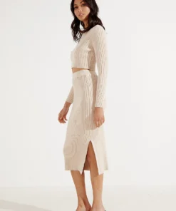Peppermayo Hailey Knit Skirt - Beige