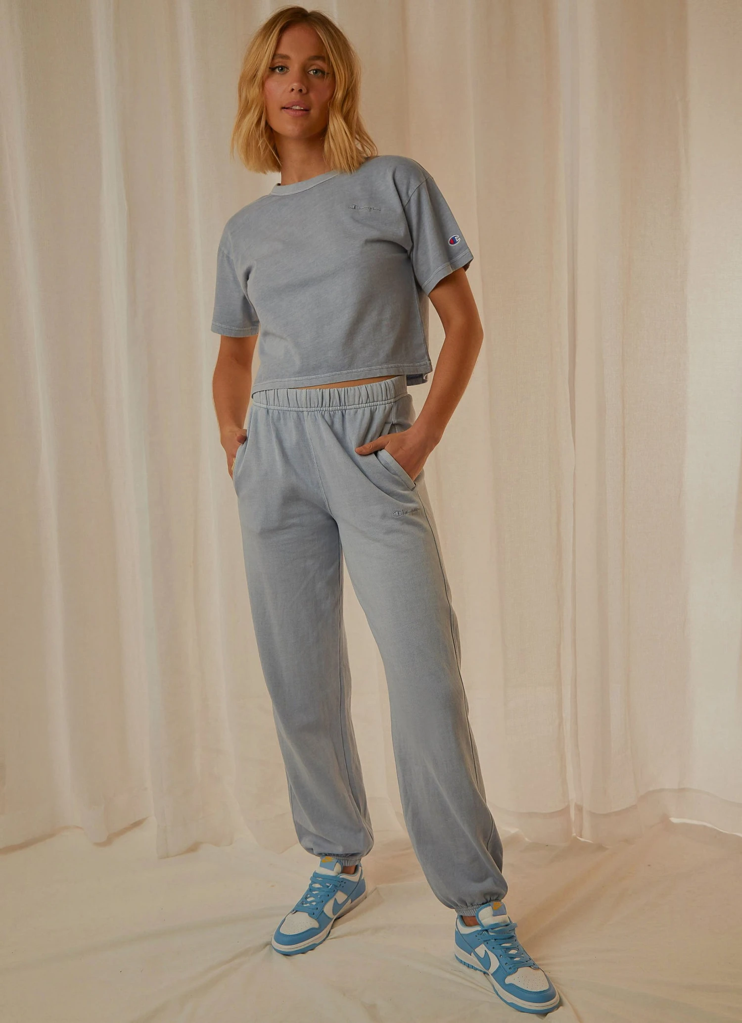 Champion Vintage Dye Boyfriend Jogger - Wildflower Blue New & Most Loved 3 Champion Vintage Dye Boyfriend Jogger - Wildflower Blue New & Most Loved