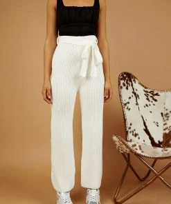 Peppermayo New Bottoms Balancing Knit Pants - White