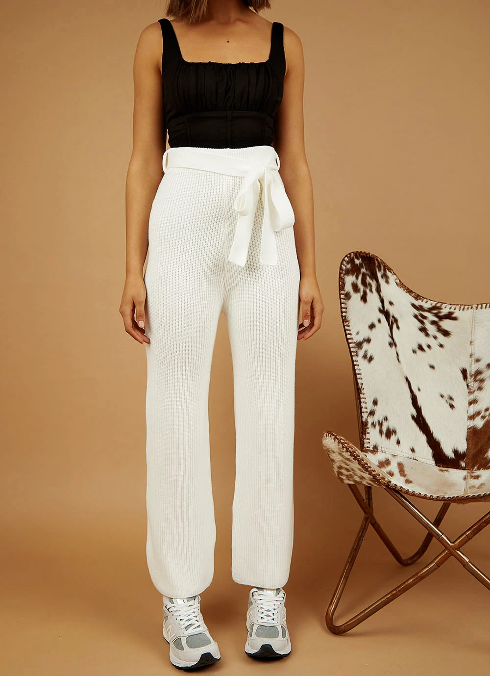 Peppermayo New Bottoms Balancing Knit Pants - White 1 Peppermayo New Bottoms Balancing Knit Pants - White