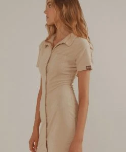 Vacancy Supply Daylight Terry Mini Dress - Beige 8 Vacancy Supply Daylight Terry Mini Dress - Beige