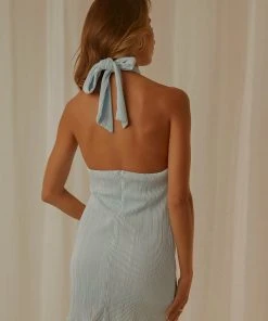 Peppermayo Exclusive A New City Halter Mini Dress - Baby Blue New & Most Loved 9 Peppermayo Exclusive A New City Halter Mini Dress - Baby Blue New & Most Loved
