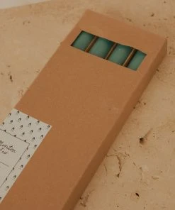 Candle Co Moreton 40cm Eco Dinner Candle Pack Of 4 - Emerald Green New & Most Loved