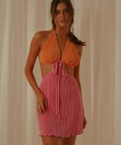 Peppermayo Exclusive New & Most Loved Venus Mini Dress - Pink And Orange 8 Peppermayo Exclusive New & Most Loved Venus Mini Dress - Pink And Orange