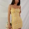 Peppermayo New & Most Loved Sunset Picnic Mini Dress - Yellow
