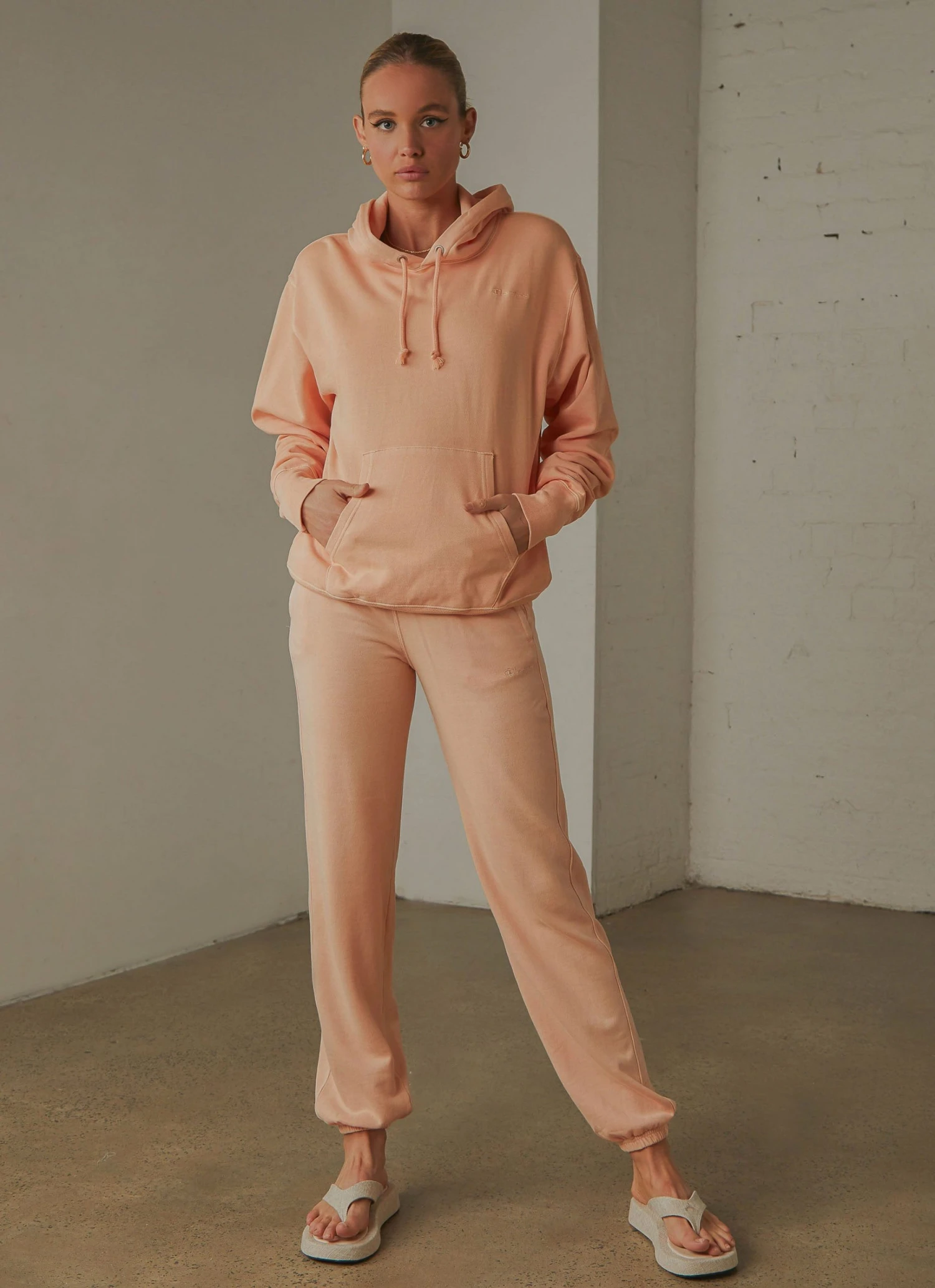 Champion Vintage Dye Boyfriend Hoodie - Certan Peach 2 Champion Vintage Dye Boyfriend Hoodie - Certan Peach