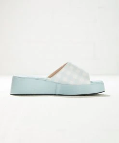 Cult Avenue Ambrose Mule - Blue Gingham New & Most Loved