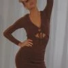 Peppermayo Exclusive New & Most Loved Corsa Mini Dress - Choc Brown