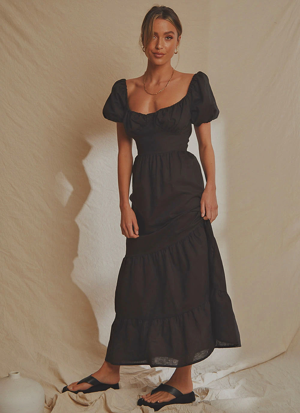 National Breast Cancer Foundation X Peppermayo Europe Local Linen Maxi Dress - Black New & Most Loved 4 National Breast Cancer Foundation X Peppermayo Europe Local Linen Maxi Dress - Black New & Most Loved