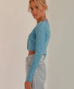 Peppermayo Ride The Wave Crop Top - Blue New & Most Loved 8 Peppermayo Ride The Wave Crop Top - Blue New & Most Loved