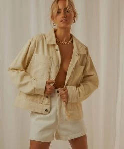 Afends New & Most Loved Cara Hemp Corduroy Jacket - Cream