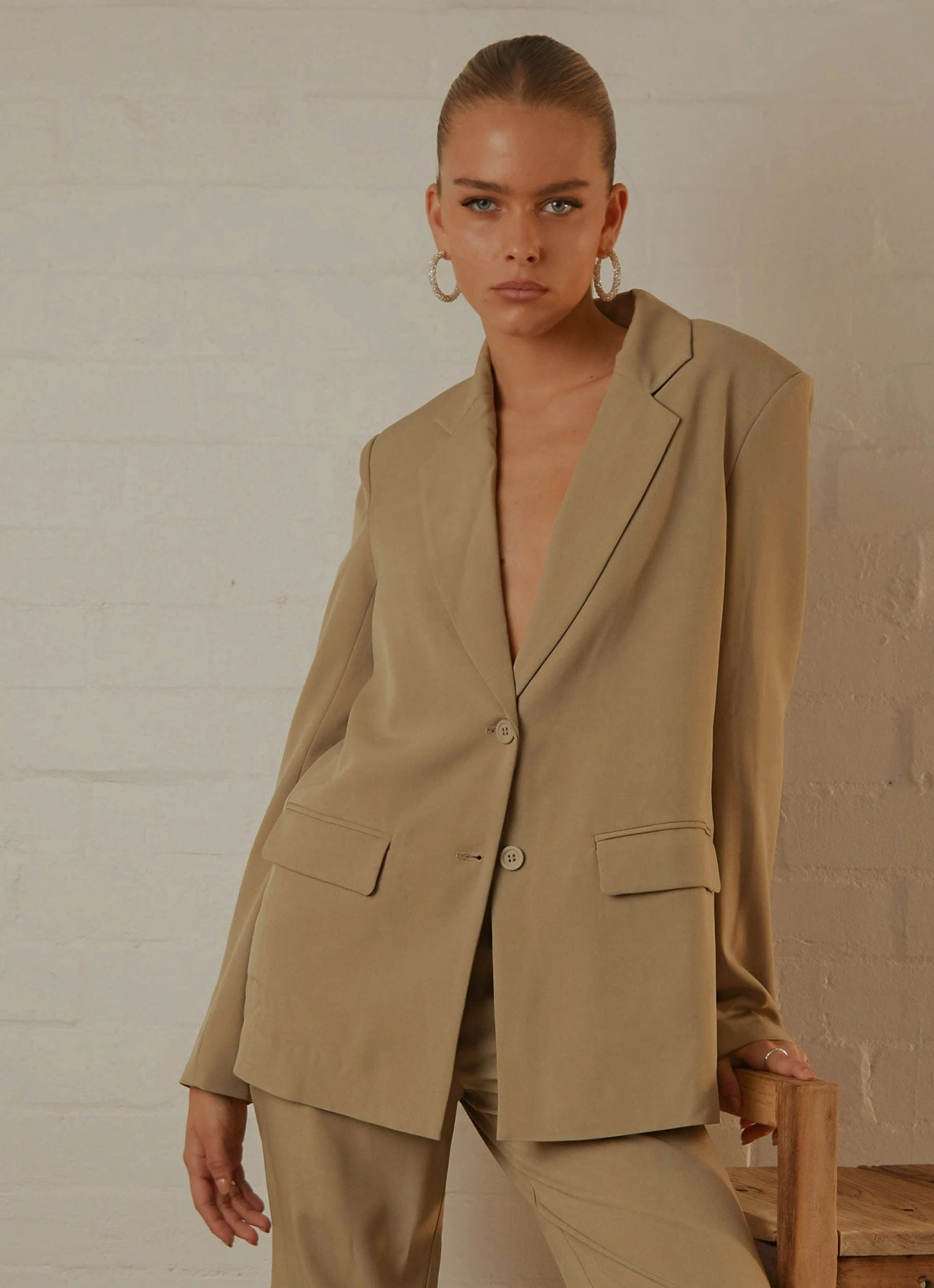 Peppermayo Exclusive New & Most Loved Kat Oversized Blazer - Sage 2 Peppermayo Exclusive New & Most Loved Kat Oversized Blazer - Sage