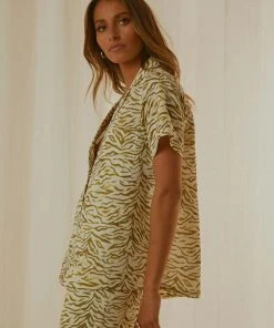 Cools Club New & Most Loved Safari Crop Shirt - Herb Zebra 8 Cools Club New & Most Loved Safari Crop Shirt - Herb Zebra