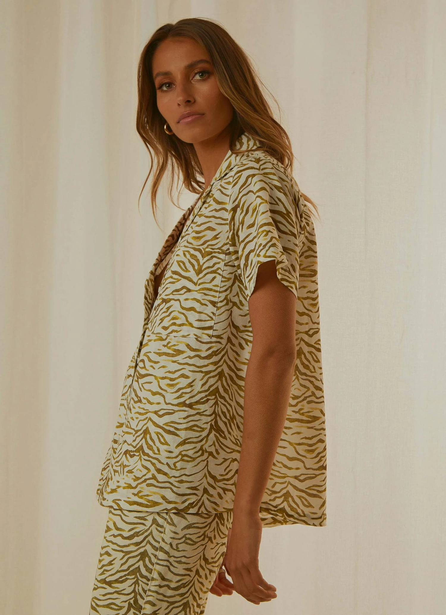 Cools Club New & Most Loved Safari Crop Shirt - Herb Zebra 4 Cools Club New & Most Loved Safari Crop Shirt - Herb Zebra