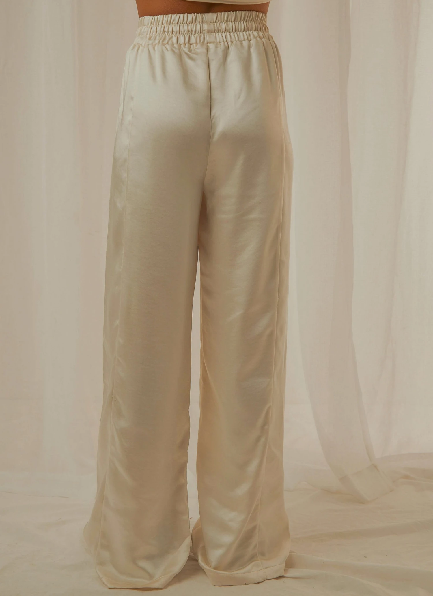 4th & Reckless Ward Trouser - Nude Satin New & Most Loved 5 4th & Reckless Ward Trouser - Nude Satin New & Most Loved