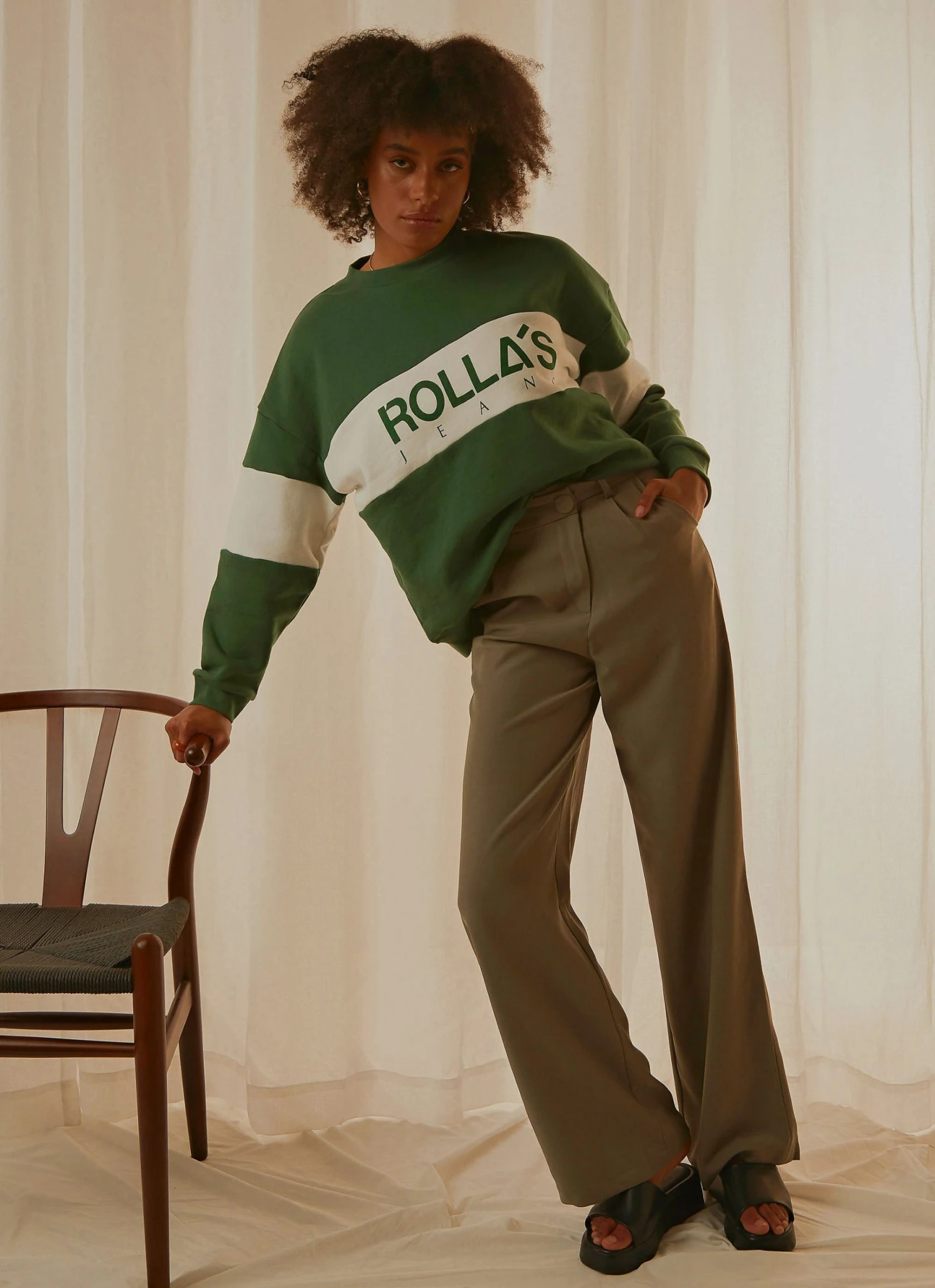 4th & Reckless New & Most Loved Archer Trouser - Muted Khaki 2 4th & Reckless New & Most Loved Archer Trouser - Muted Khaki