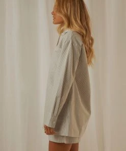 4th & Reckless New & Most Loved Heaton Shirt - Grey Stripe 8 4th & Reckless New & Most Loved Heaton Shirt - Grey Stripe