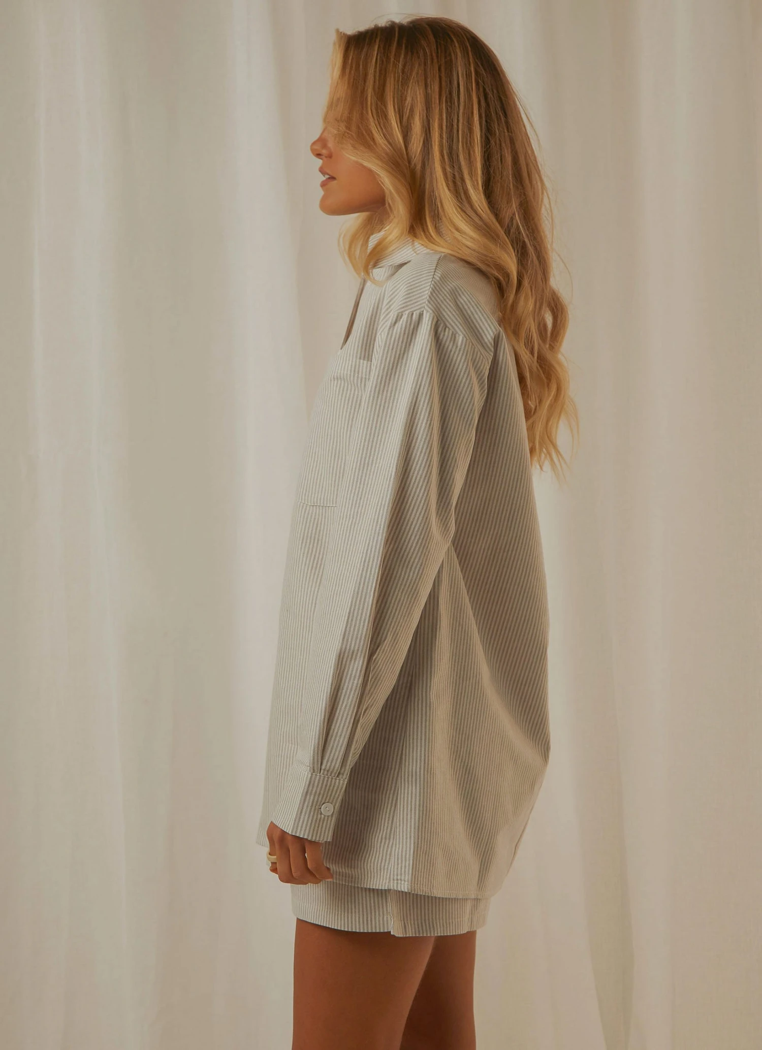 4th & Reckless New & Most Loved Heaton Shirt - Grey Stripe 4 4th & Reckless New & Most Loved Heaton Shirt - Grey Stripe