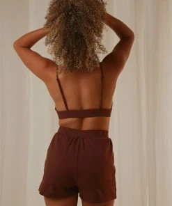 Peppermayo Exclusive PM Basic Organic Cotton Bralette - Choc Brown New & Most Loved