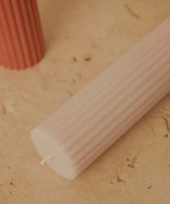 Candle Co New & Most Loved Moreton Eco Fluted Pillar - Antique Pink