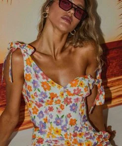 Peppermayo Exclusive New & Most Loved Parisian Life Linen Bustier - Blooming