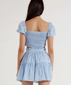 Peppermayo New & Most Loved Be Free Mini Skirt - Blue Floral