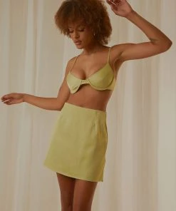 Peppermayo Exclusive The Hills Mini Skirt - Pistachio New & Most Loved