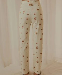 Peppermayo Exclusive Slide Away Pants - Chocolate 90s Motif New & Most Loved