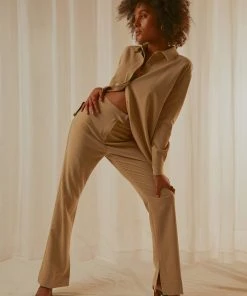 4th & Reckless Nessa Trouser - Beige New & Most Loved