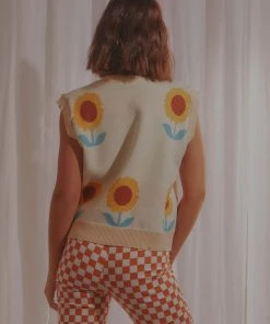 Peppermayo Tomorrows Love Knit Vest - White Multi New & Most Loved