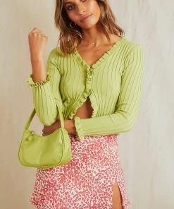 Peppermayo Love Songs Cardigan - Green New Tops