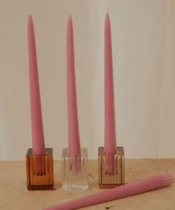 Candle Co New & Most Loved Moreton Eco Taper Candle Pack Of 4 - Rose Pink