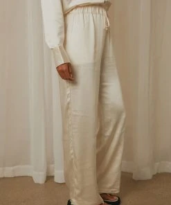 4th & Reckless New & Most Loved Leo Trouser - Cream Satin 9 4th & Reckless New & Most Loved Leo Trouser - Cream Satin