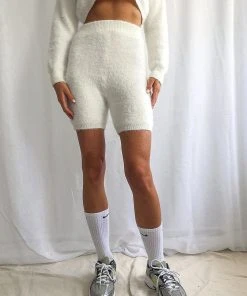 Peppermayo New & Most Loved Trends Knit Shorts - Cream