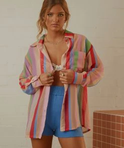 Peppermayo Exclusive Paradise Found Sheer Shirt - Carnivale