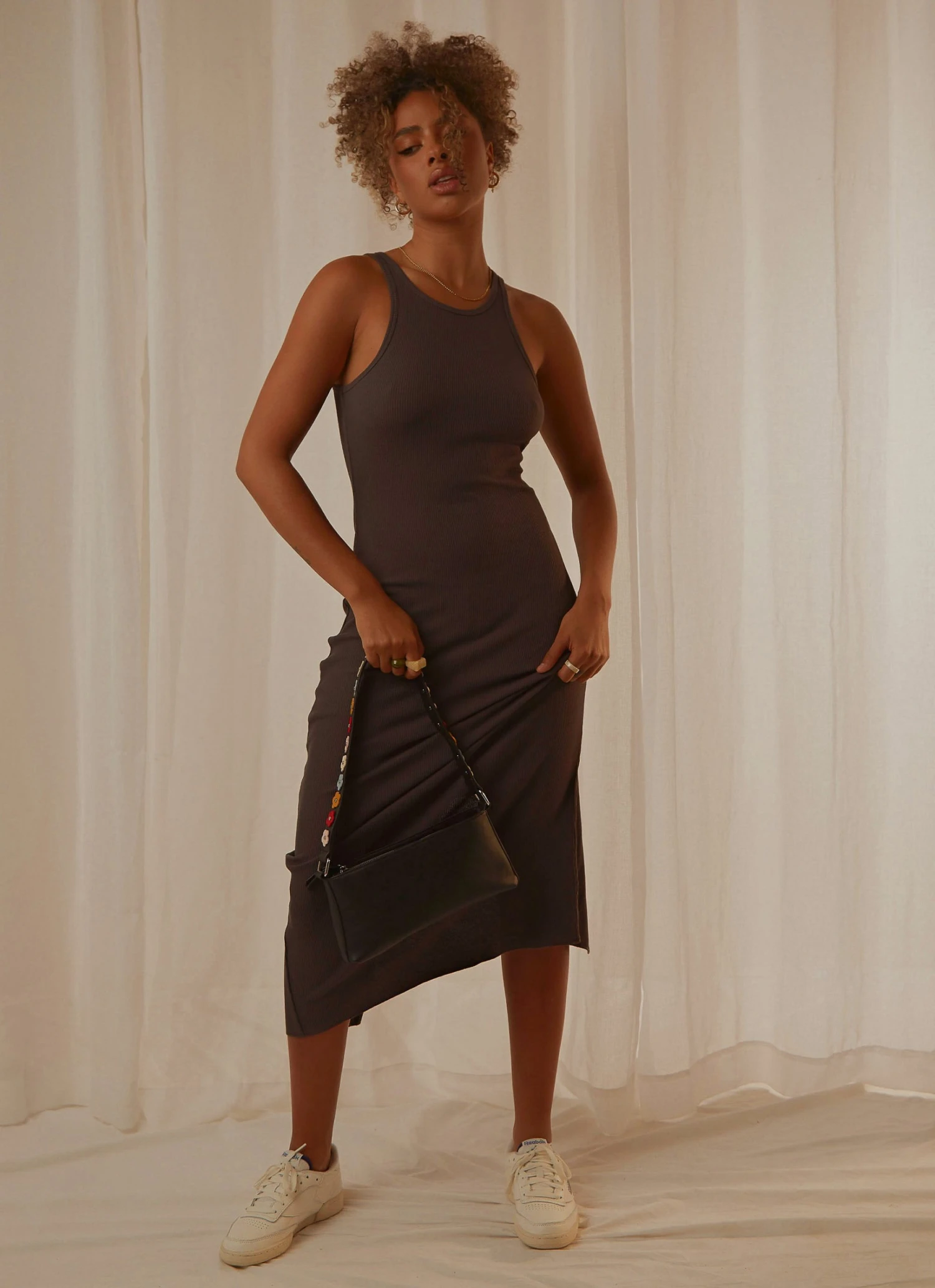 Nude Lucy Harley Waffle Dress - Coal New & Most Loved 2 Nude Lucy Harley Waffle Dress - Coal New & Most Loved