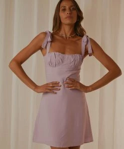 Peppermayo Exclusive French Kiss Mini Dress - Lilac