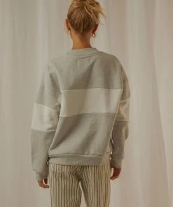 Rolla's Split Logo Sweater - Grey Marle 9 Rolla's Split Logo Sweater - Grey Marle