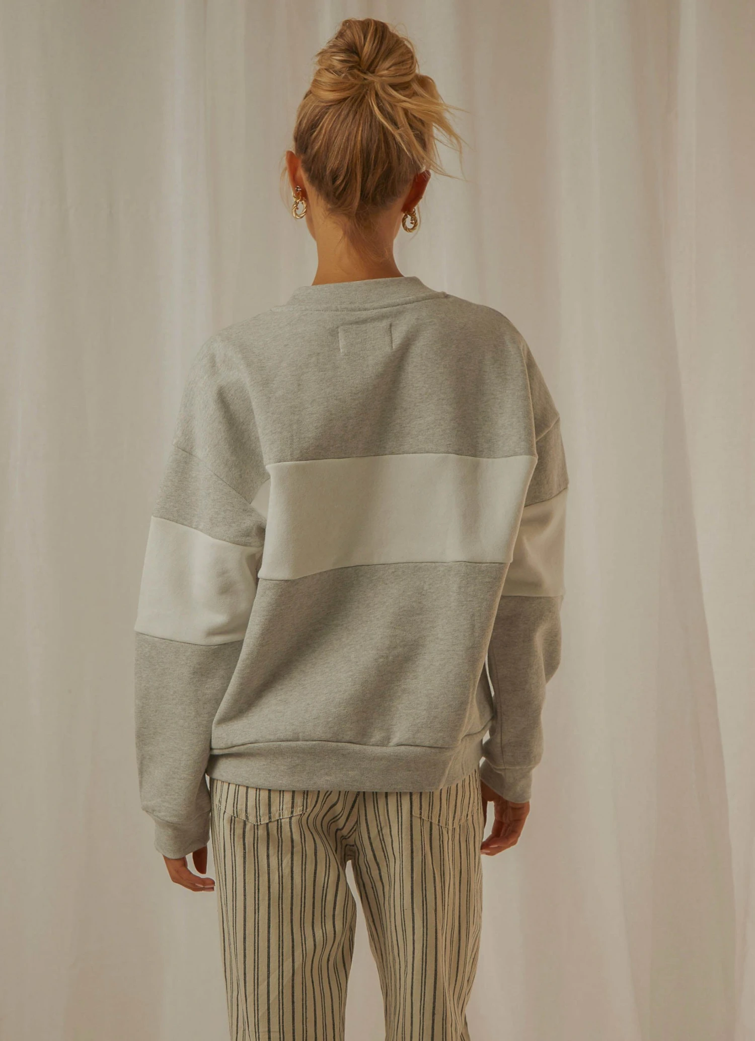 Rolla's Split Logo Sweater - Grey Marle 5 Rolla's Split Logo Sweater - Grey Marle