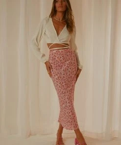 Cools Club New & Most Loved Slip Midi Skirt - Micro Floral 8 Cools Club New & Most Loved Slip Midi Skirt - Micro Floral