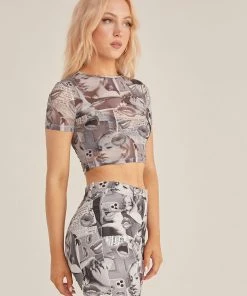 Riley Hubatka X Peppermayo Subway Style Mesh Baby Tee - Riley Collage New & Most Loved 10 Riley Hubatka X Peppermayo Subway Style Mesh Baby Tee - Riley Collage New & Most Loved