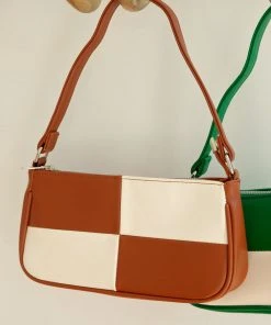 Peppermayo On The Record Handbag - Tan Check New & Most Loved