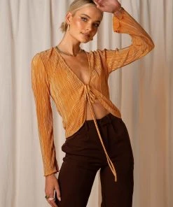 Peppermayo Exclusive Barcelona Nights Tie Top - Rust New & Most Loved