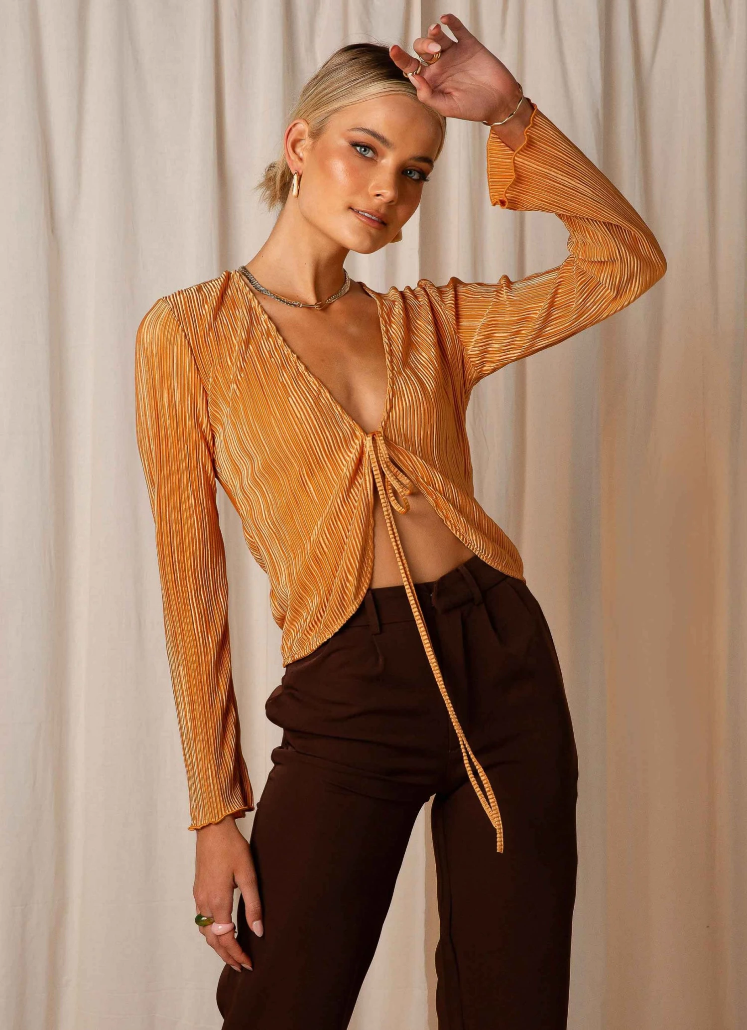 Peppermayo Exclusive Barcelona Nights Tie Top - Rust New & Most Loved 1 Peppermayo Exclusive Barcelona Nights Tie Top - Rust New & Most Loved