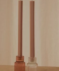 Candle Co New & Most Loved Moreton Eco Hexagonal Dinner Candle 2 Pack - Latte