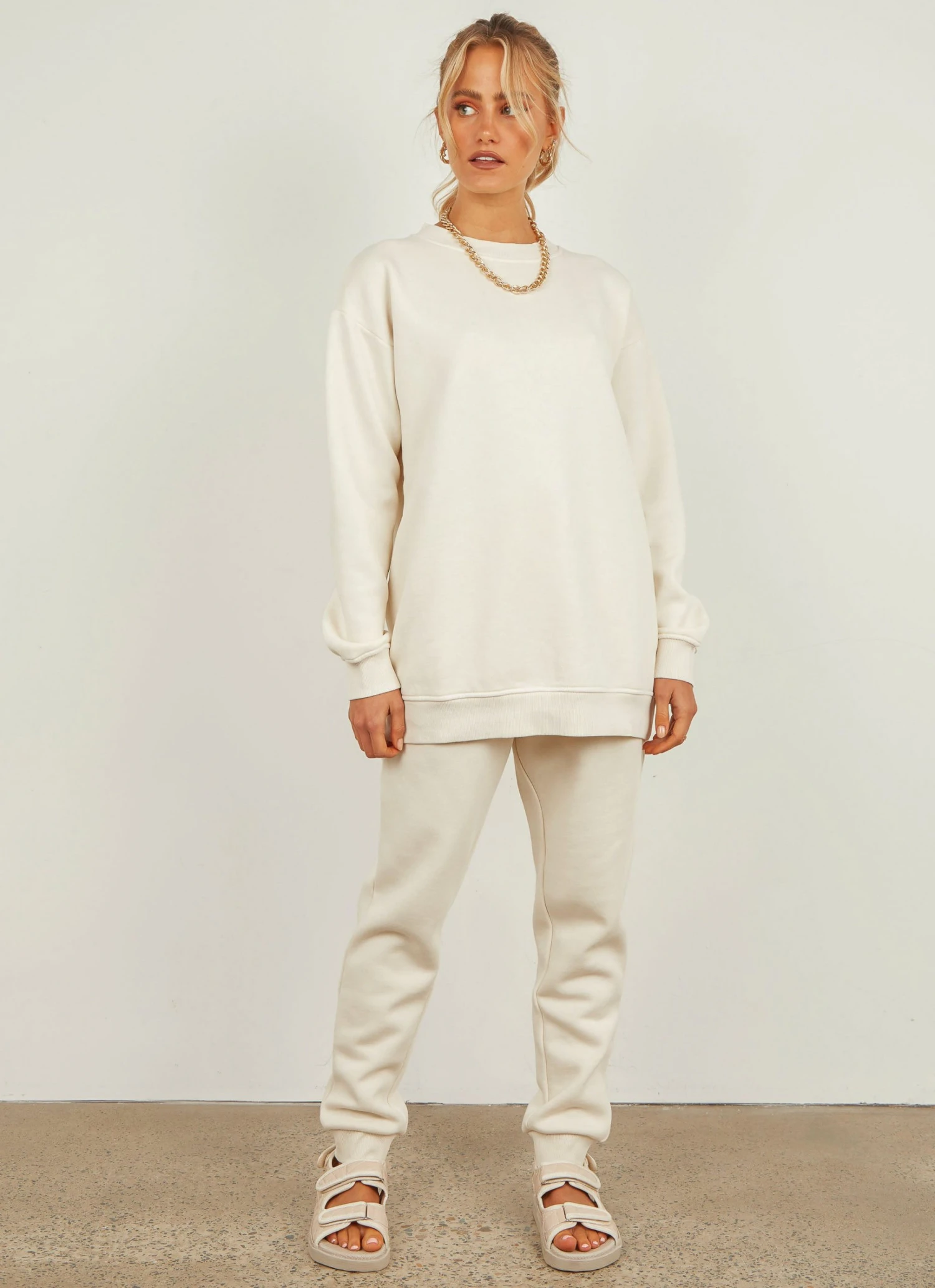 Nude Lucy Carter Classic Boyfriend Sweat - Ecru 3 Nude Lucy Carter Classic Boyfriend Sweat - Ecru