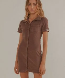 Vacancy Supply New & Most Loved Daylight Terry Mini Dress - Choc Brown 7 Vacancy Supply New & Most Loved Daylight Terry Mini Dress - Choc Brown